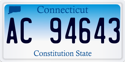 CT license plate AC94643