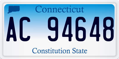 CT license plate AC94648