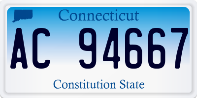 CT license plate AC94667