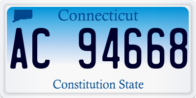 CT license plate AC94668