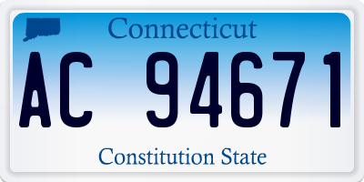 CT license plate AC94671