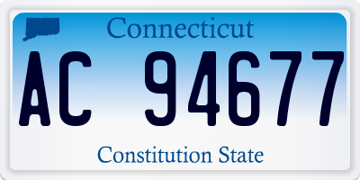 CT license plate AC94677