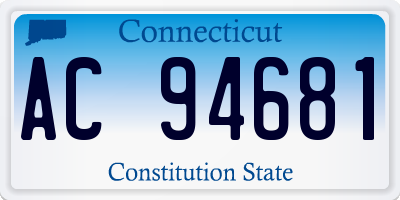 CT license plate AC94681