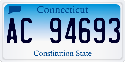 CT license plate AC94693