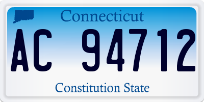 CT license plate AC94712