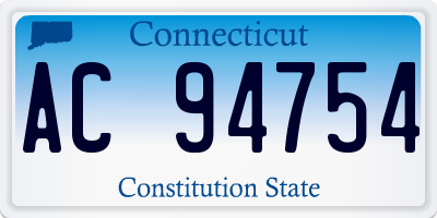 CT license plate AC94754