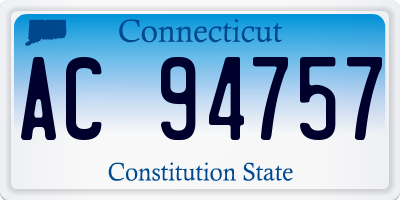 CT license plate AC94757