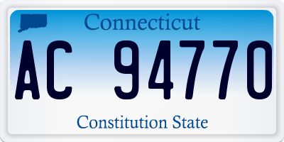 CT license plate AC94770