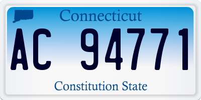 CT license plate AC94771
