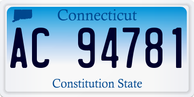 CT license plate AC94781