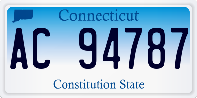 CT license plate AC94787
