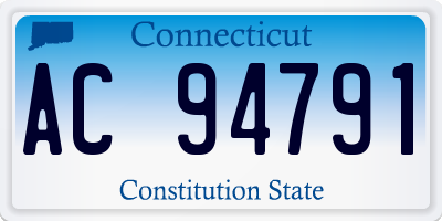 CT license plate AC94791