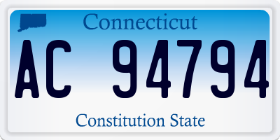 CT license plate AC94794