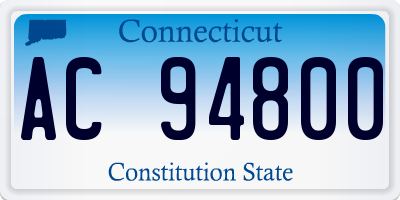 CT license plate AC94800
