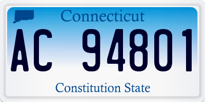 CT license plate AC94801