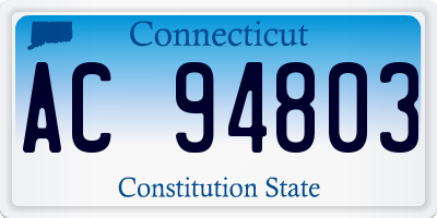 CT license plate AC94803