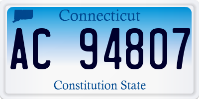 CT license plate AC94807