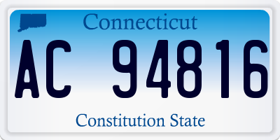 CT license plate AC94816