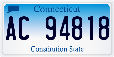 CT license plate AC94818