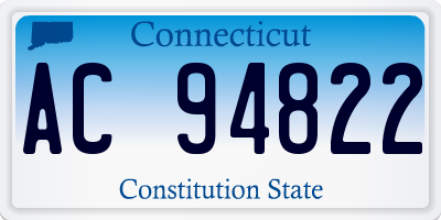CT license plate AC94822