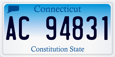 CT license plate AC94831