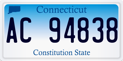 CT license plate AC94838