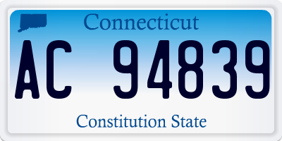CT license plate AC94839