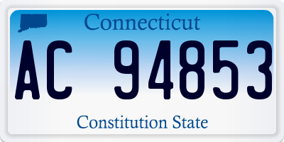 CT license plate AC94853