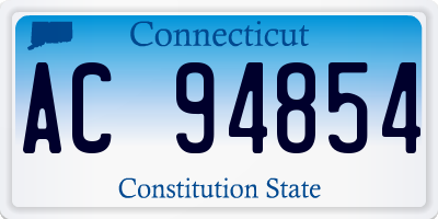 CT license plate AC94854