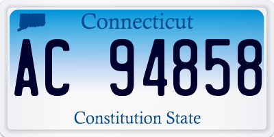 CT license plate AC94858