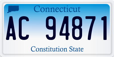 CT license plate AC94871