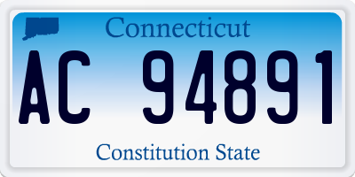 CT license plate AC94891