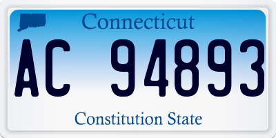CT license plate AC94893