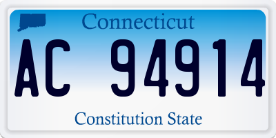 CT license plate AC94914