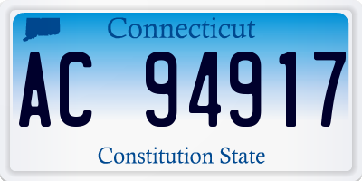 CT license plate AC94917