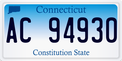 CT license plate AC94930