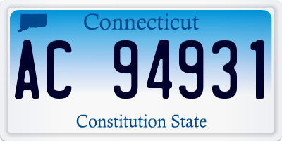 CT license plate AC94931