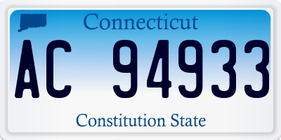 CT license plate AC94933