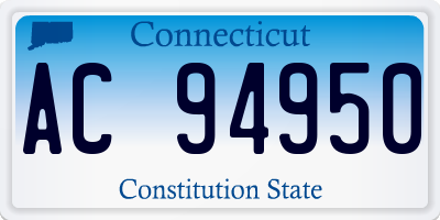 CT license plate AC94950