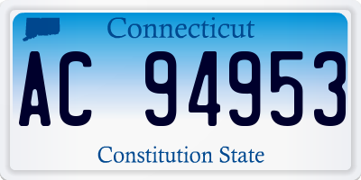 CT license plate AC94953