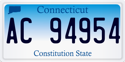 CT license plate AC94954