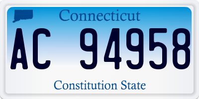 CT license plate AC94958