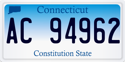 CT license plate AC94962