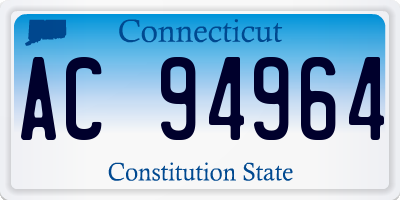 CT license plate AC94964