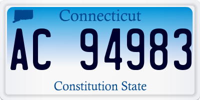 CT license plate AC94983