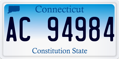 CT license plate AC94984