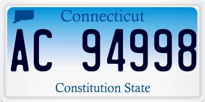 CT license plate AC94998