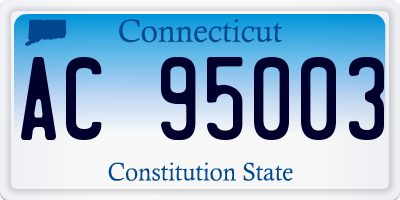 CT license plate AC95003