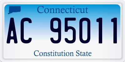 CT license plate AC95011