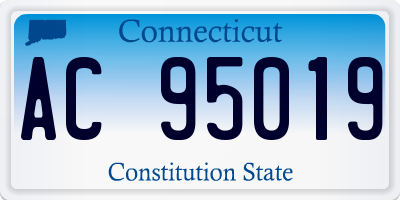 CT license plate AC95019